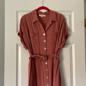 NWOT F21 Belted Midi Dress